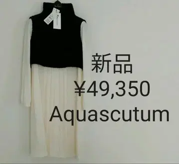 아쿠아 스큐텀 레이어 스타일 크롭 니트