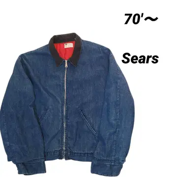 70's ~ Sears 코듀로이 옷깃 데님 자켓 USED