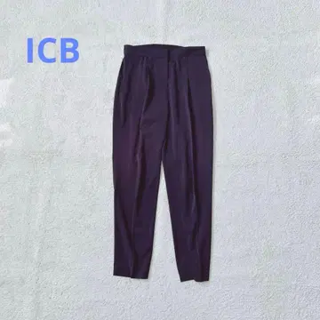 ICB 테이퍼드 팬츠 턱 오피스 캐주얼 뒷밴딩 무지