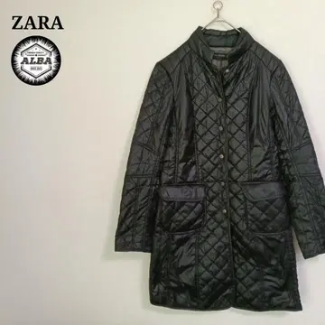 [ 새상품급 ] ZARA 자라 퀼팅 코트 롱 기장 블랙 XS 사이즈