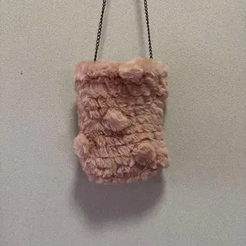 PINKHOUSE 핑크 퍼 미니백