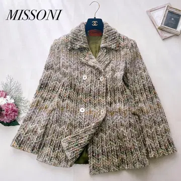 새상품급 미쏘니 울 자켓 모헤어 혼방 오렌지 택 빅 사이즈 44