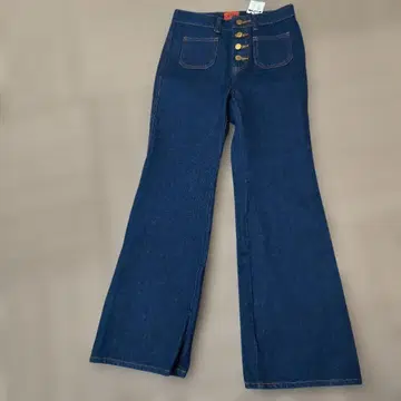 SOMETHING 다크 블루 플레어 데님 팬츠 XS