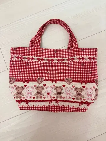 쿠먀쨩의 Sweet Heart Check 패턴 미니 백