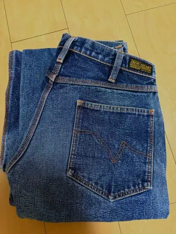 IRONHEART 데님 스트레이트 W33 오렌지 스티치