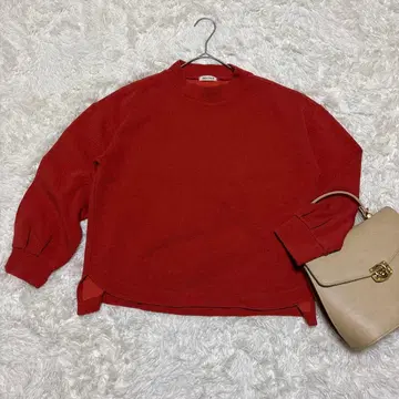 [메이플필] 긴팔 티셔츠 레드 여성용 M 사이즈 상의 새상품급