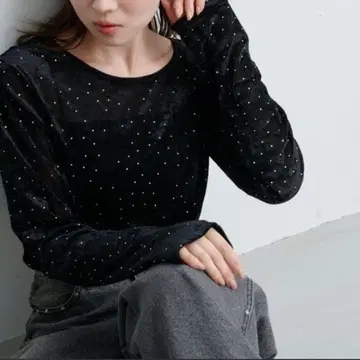 [ 새상품, 택 포함 ] kastane 스터드 벨로아 풀오버