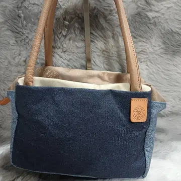 [ 컨디션 최상 ] russet 러셋 블루 베이지 핸드백