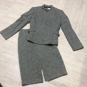 트위드 그레이 수트
