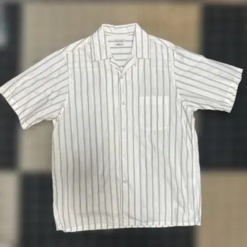 스티븐 앨런 스트라이프 반팔 셔츠 볼드 핏