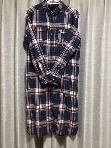 펠리시모 리브인 체크 무늬 롱 원피스 안감 플리스 LL 사이즈