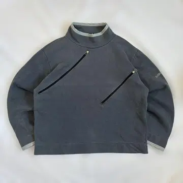 SABOTAGE 사선 지퍼 맨투맨 사보타주