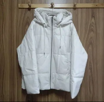 Avail 여성용 아우터 화이트 후드 부착 점퍼 M