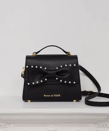 [ 새상품급 ] Maison de FLEUR 펄 리본 2WAY 숄더백