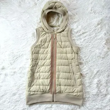 플라스테 PLST 후드 부착 베이지 다운 베스트 M