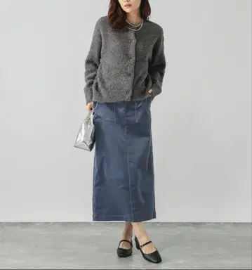 택 포함 새상품 GLOBAL WORK 코듀로이 롱 스커트 L 가을/겨울