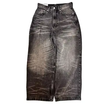 H&M 슈퍼 배기 데님 28 x 30 블랙