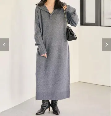 미사용 새상품 Plage 캐시미어 네이비 2WAY H/N 원피스