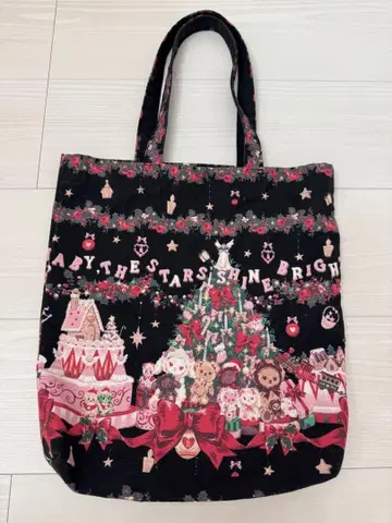 우사쿠먀 크리스마스 패턴 토트백