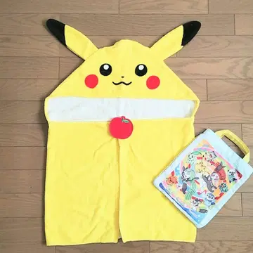 [ 미사용 ] 피카츄 후드 부착 타월 [ 증정품 포함 ]