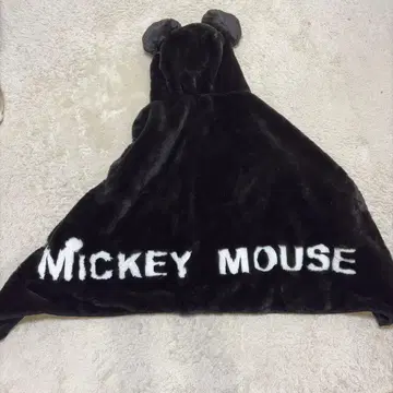디즈니 미키마우스 모코모코 후와후와 판초 4way 블랙
