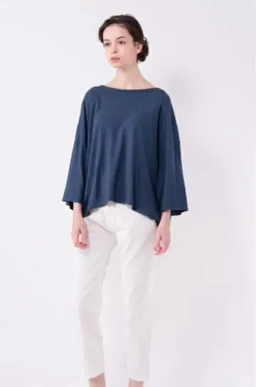 MidiUmi 8부 기장 화이트 데님