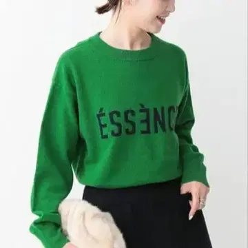 SpickandSpan 스픽 앤 스팬 ESSENCE 로고 니트 울