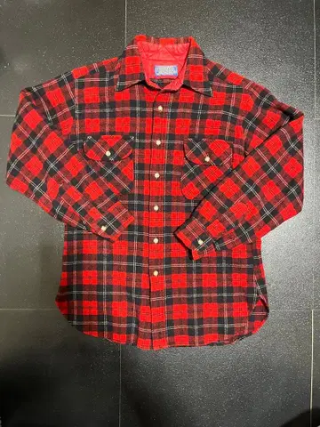 70s Pendleton 울 플란넬 셔츠 미국제