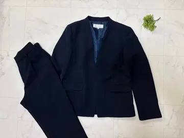 L 사이즈 로페피크닉 노카라 자켓 팬츠 셋업 네이비