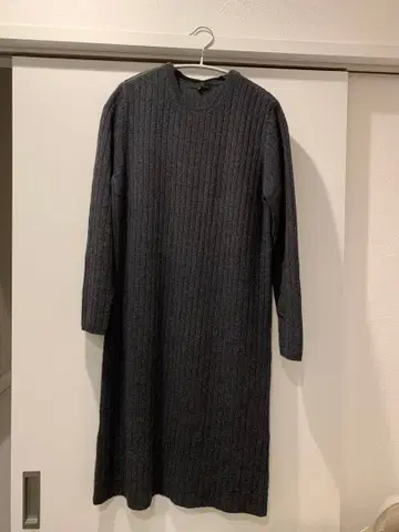 ICB 리브 긴팔 원피스 S 다크 그레이