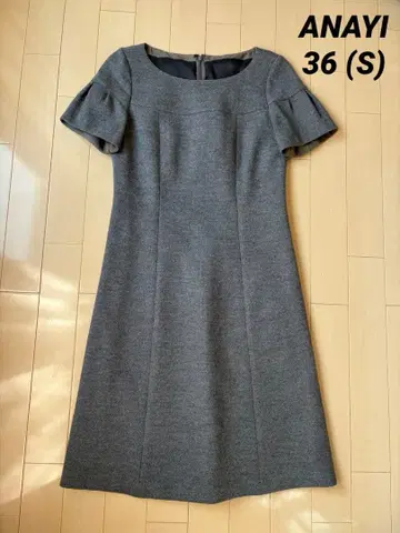 ANAYI 가을/겨울 울 반팔 원피스 그레이 36 (S)