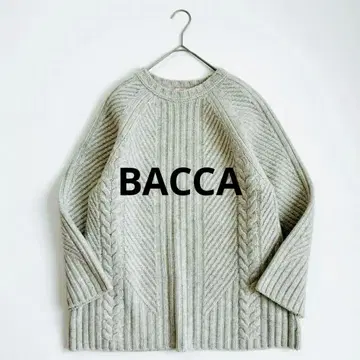 바카 BACCA 울 캐시미어 아쿠아 믹스 케이블 니트