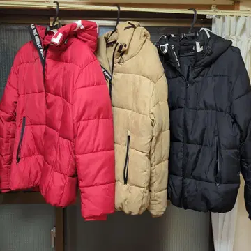 BOOST 레드 다운 자켓 M, 베이지&블랙 L 3종 세트