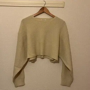 FREAK'S STORE 베이지 크롭 니트 겨울