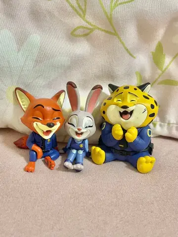 주토피아 닉 주디 크로우하우저 피규어 세트