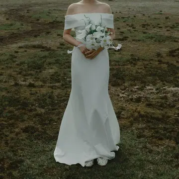 오프숄더 웨딩 드레스