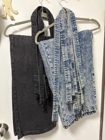 [ cussil ] 루즈 실루엣 더블 서스펜더 와이드 팬츠 세트