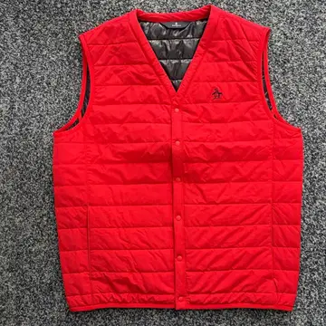 먼싱웨어 충전솜 이너 베스트 골프웨어 레드 사이즈 L