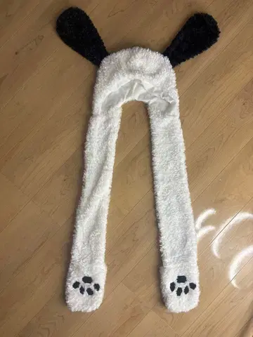 귀 달린 화이트 블랙 모자 USJ 스누피