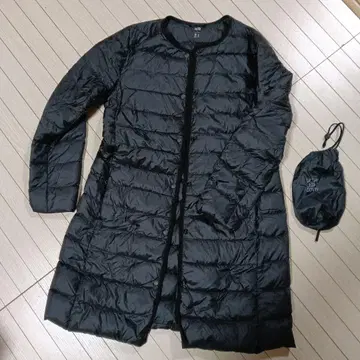 블랙 롱 다운 자켓