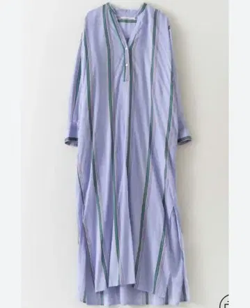 누키테파 코튼 보일 스트라이프 쿠르타 드레스 원피스