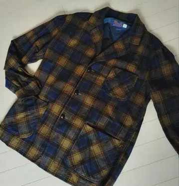 Pendleton 체크 무늬 빈티지 울 자켓