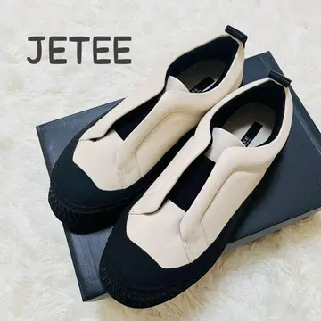 쥬테 JETEE 통굽 스니커즈 고아 아이보리 블랙 슬립온