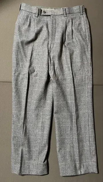 여성용 슬랙스 체크 무늬 구제 의류