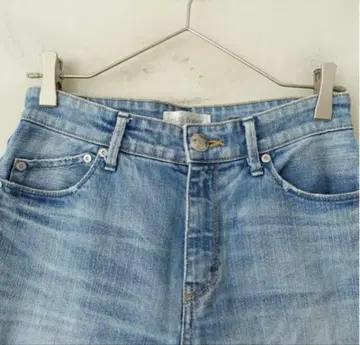 허그아워 x 야누크 컷오프 데님 빈티지 가공 사이즈 25