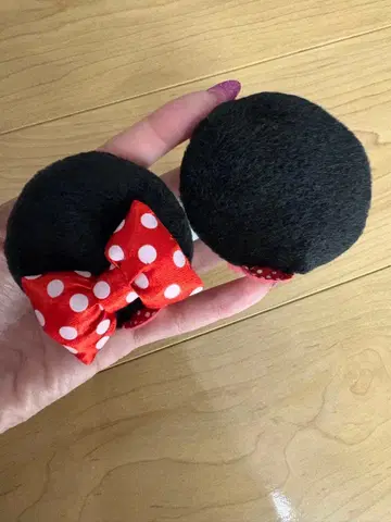 미니 마우스 귀 머리띠 리본 포함