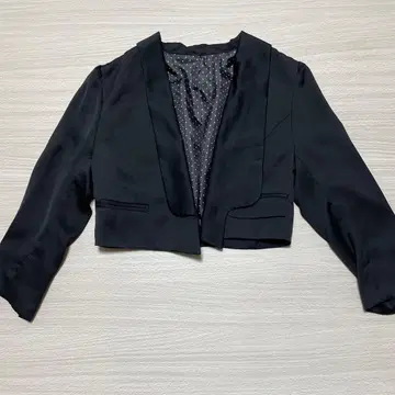 블랙 크롭 자켓