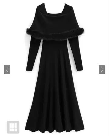 퍼 케이프풍 오프숄더 니트 원피스