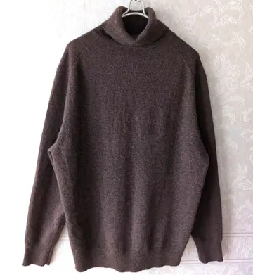 [유니클로] 캐시미어 100% 브라운 터틀넥 스웨터 긴팔 XXL