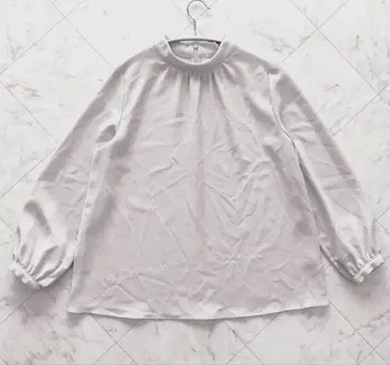 theory luxe 워셔블 스탠드 카라 블라우스